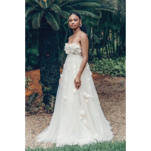 BHLDN Wtoo Tippi Wedding Gown Size 14 Blush - Picture 5 of 8